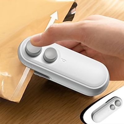 Bag Sealer, 2 in 1 Mini Heat Sealer for Snacks, Rechargeable Handheld Plastic Bag Resealer,Portable Heat Vacuum Sealer, for Plastic Bags Chip Bags Food Storage Lightinthebox