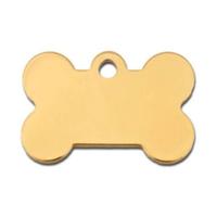 ID Tag Bone Small Gold