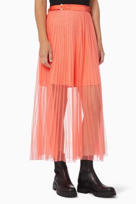 Pleated Skirt in Tulle Mesh Pleated Skirt in Tulle Mesh