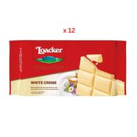 Loacker Chocolate Bar White 12 X 87Gms (UAE Delivery Only)