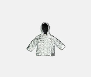 Baby Boys & Girls Metallic Puffer Jacket  Silver