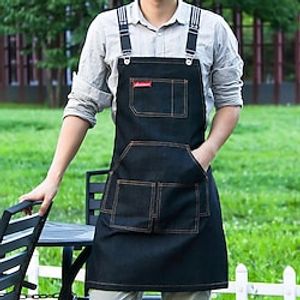Chef, BBQ and Work Apron with Pocket - Durable Canvas Cross Back Straps For Men, Women, Grilling, Cooking,Painting Lightinthebox