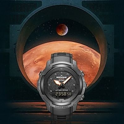 NORTH EDGE Men Digital Watch Large Dial Outdoor Sports Tactical Compass Altimeter Luminous Stopwatch TPU Watch Lightinthebox