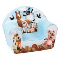 Delsit Armchair - Farm Animals - Blue - thumbnail