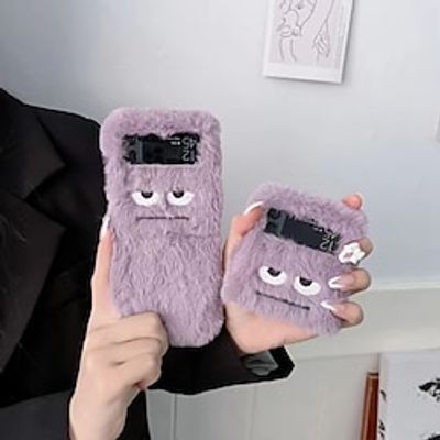 Phone Case For Samsung Galaxy Z Flip 5 Z Flip 4 Z Flip 3 Z Flip 2 Z Flip Novelty Back Cover Warmer Shockproof Plush TPU Plush miniinthebox