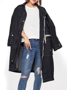 Vintage Pocket Denim Long Jackets