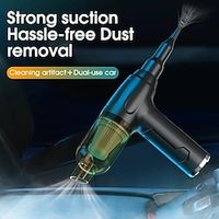 Wireless Car Vacuum Cleaner Portable Automotive Mini Handheld Powerful Blower Electrical Appliances Electronics Automobiles miniinthebox - thumbnail