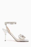 Crystal-Embellished Sandals in Leather - thumbnail