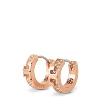 Serif-T Pavé Huggie hoop earrings - thumbnail