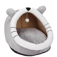 Grizzly Kitty Cat Crib Grey Arctic fleece Grey Cat Bed - Large - 50 x 50cm