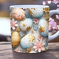 Easter Coffee Egg Mug, 350ml Large Capacity Egg Cups, Easter Dining Products Cup with Comfortable Grip for Juice, Whiskey, Coffee, Ice Cream Lightinthebox