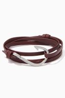 Red Leather & Silver Plated Hook Bracelet Red Leather & Silver Plated Hook Bracelet