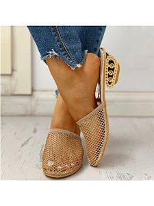 Mesh hollow sandals