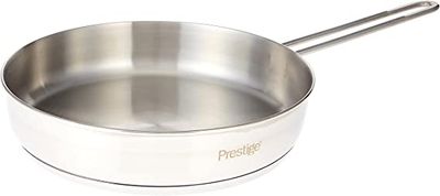 Prestige Infinity Stainless Induction Compatible Open Fry Pan, 26 cm, Silver, PR81133