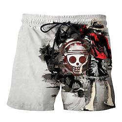 One Piece Monkey D. Luffy Portgas·D· Ace Beach Shorts Board Shorts Back To School Anime Harajuku Graphic Kawaii Shorts For Couple's Men's Women's Adults' 3D Print Street Casual Daily Lightinthebox