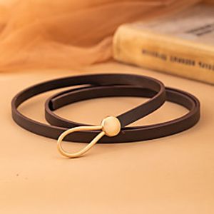 Women's Waist Belt Daily Work Black White Belt Solid Colored / Brown miniinthebox