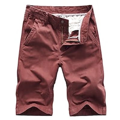 Men's Chino Shorts Bermuda shorts Work Shorts Pocket Plain Comfort Outdoor Daily Going out Fashion Streetwear Army Green Red miniinthebox Men's Chino Shorts Bermuda shorts Work Shorts Pocket Plain Comfort Outdoor Daily Going out Fashion Streetwear Army Green Red miniinthebox