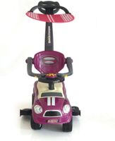 Megastar Ride and Stroll Push car with Canopy shade & Parental Handle 3 in 1, Purple - 321C-PU (UAE Delivery Only)
