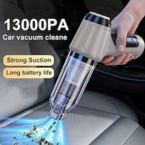 Car Vacuum Cleaner 13000PA Super Power Portable Vacuum Cleaner USB Rechargeable Dual Use Mini Handheld Cleaning For Car Home Lightinthebox