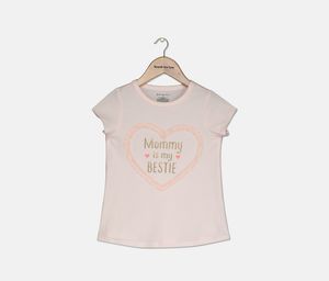 Toddler Girls Bestie-Print T-Shirt  Pale Blush
