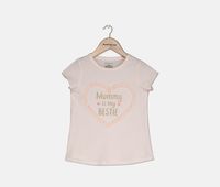 Toddler Girls Bestie-Print T-Shirt  Pale Blush - thumbnail