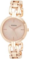 Fossil Womens Kerrigan Stainless Steel Watch Bq3206, Rose Gold