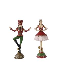 Kaemingk Decoris Figure Polyresin Nutcracker Ballet Lady Assorted 1 Piece