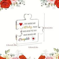 Couple Gifts for Her Romantic Gifts for Her Wife Gifts from Husband Girlfriend Gifts from Boyfriend Puzzle Plaque Keepsake for Wedding Anniversary Valentines Day Christmas Gifts Lightinthebox