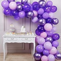 12 Inch Purple Collection Party Decorations 70 Pcs Lightinthebox - thumbnail