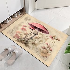 Watercolor Mushroom Doormat Non-Slip Oil Proof Rug Indoor Outdoor Mat Bedroom Decor Bathroom Mat Entrance Rug Door Mat miniinthebox