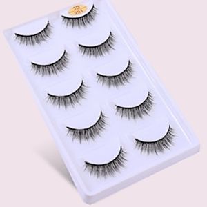 Eyelash Extensions 5 pcs Waterproof Christmas Fashionable Design Lifted lashes Beauty Extra Long Animal wool eyelash Event  Party Gift Daily Wear Full Strip Lashes Natural Long - Makeup Daily Makeup Lightinthebox