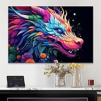 Animals Wall Art Canvas Colorful Dragon Prints and Posters Pictures Decorative Fabric Painting For Living Room Pictures No Frame miniinthebox