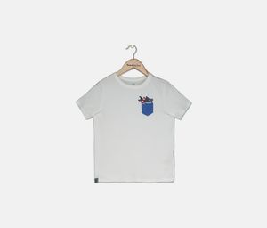 Boys Shark Pocket Shirt  White/Blue
