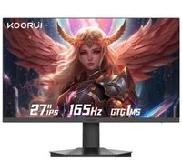 KOORUI Gaming Monitor 27 inch IPS, Full HD 1920 x 1080, 165Hz, HDMI, Ergonomic Tilt, DisplayPort, Black - 27GN06