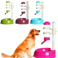 Pet Dish Water Drinker Dispenser Food Feeder