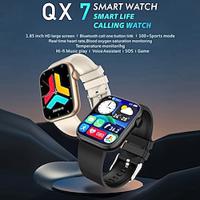 QX 7 Smart Watch 1.85 inch Smartwatch Fitness Running Watch Bluetooth ECGPPG Pedometer Call Reminder Compatible with Android iOS Women Men Long Standby Hands-Free Calls Waterproof IP68 42mm Watch Lightinthebox