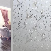 Window Covering Flowering Vine Film Static Privacy Decoration Self Adhesive for UV Blocking Heat Control Glass Window Stickers 100X45CM miniinthebox - thumbnail