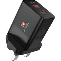 Swiss Military 25W Dual Port USB Charger, Black - thumbnail