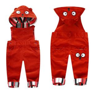 Newborn Baby Boy Girl Hooded Suspender Pant