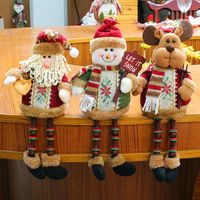 Christmas Santa Claus Sitting Snowman Doll Decoration