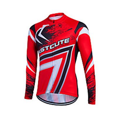 Fastcute Men's Women's Long Sleeve Cycling Jersey Winter Coolmax Polyester Plus Size Bike Sweatshirt Jersey Top Mountain Bike MTB Road Bike Cycling Breathable Quick Dry Reflective Strips Sports Lightinthebox