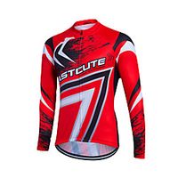 Fastcute Men's Women's Long Sleeve Cycling Jersey Winter Coolmax Polyester Plus Size Bike Sweatshirt Jersey Top Mountain Bike MTB Road Bike Cycling Breathable Quick Dry Reflective Strips Sports Lightinthebox - thumbnail