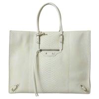 Balenciaga Chic Python Leather Tote in White &amp Yellow - BAG1180 - thumbnail