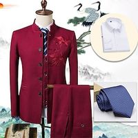 Retro Vintage Roaring 20s 1920s Outfits Suits  Blazers The Great Gatsby Gentleman Men's Cosplay Costume Masquerade Party Party  Evening Coat miniinthebox - thumbnail