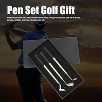 Zinc Alloy Golf Pen Gift Set, 3 Colors Sturdy Resistant Golf Ballpoint Pen GIF Sets Reusable Aluminum Alloy for Desktop Lightinthebox