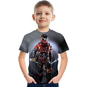 Kids Boys' T shirt Tee Short Sleeve Graphic Rainbow Children Tops Summer Active 3-12 Years Lightinthebox