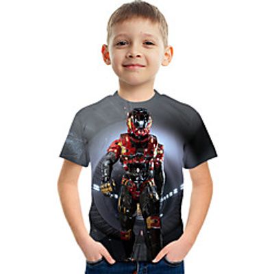 Kids Boys' T shirt Tee Short Sleeve Graphic Rainbow Children Tops Summer Active 3-12 Years Lightinthebox