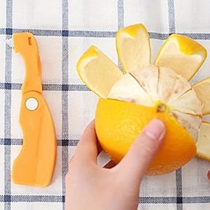 1pcs, Orange Peeler, Plastic Orange Peeler, Finger Grapefruit Peeling, Pomegranate Peeler, Simple Lemon Peeler, Grapefruit Peeler, Creative Cutter, Orange Peeler Tool With Handle, Fruit Peeler. Lightinthebox