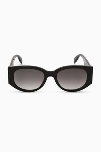 McQueen Graffiti Oval Sunglasses