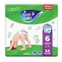 Fine Baby Diapers 6, Junior Diapers 16+ kg, 54 Diapers